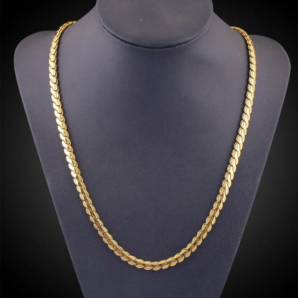 Cubaanse Schakelketting Bestseller 18K Vergulde Herenketting