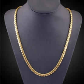 Cubaanse Schakelketting Bestseller 18K Vergulde Herenketting