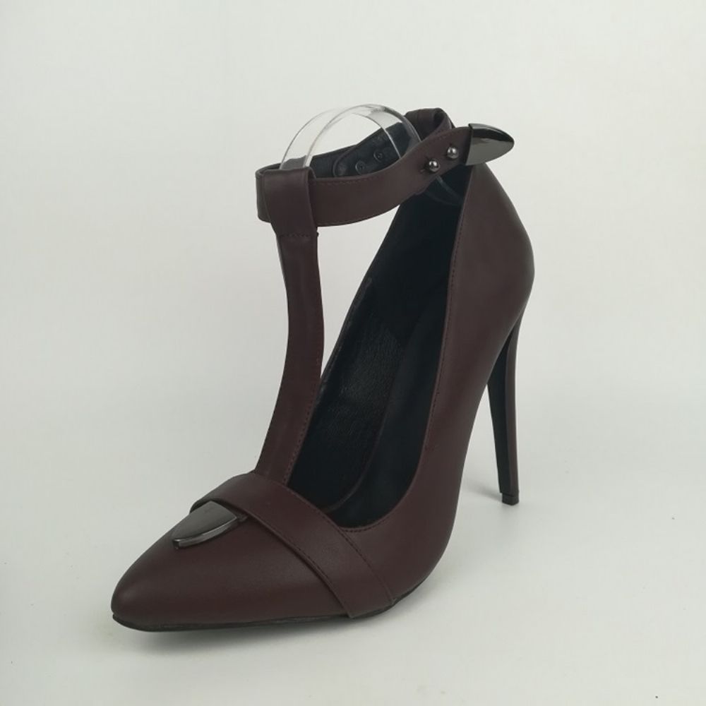 Sexy Stiletto Pumps Met T-Riem En Puntneus