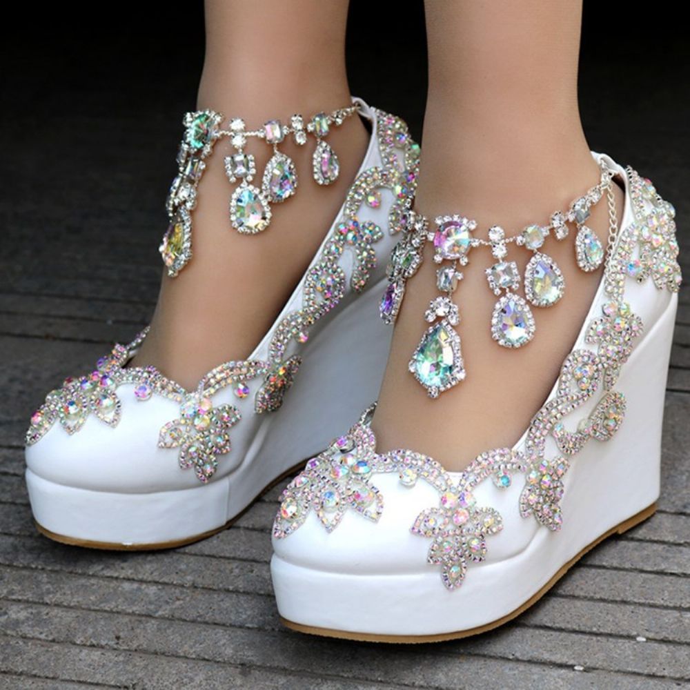 Strass Ketting Platform Sleehak Galaschoenen