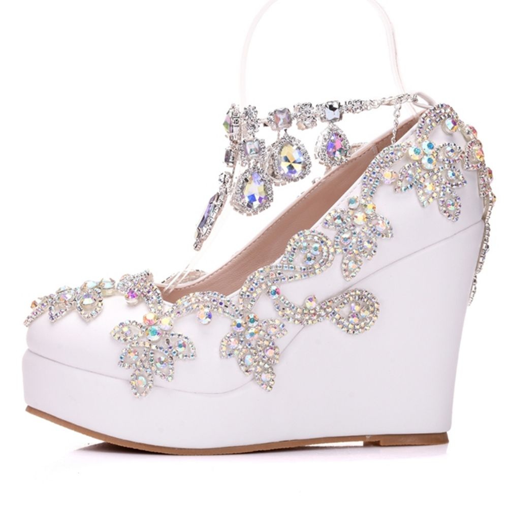 Strass Ketting Platform Sleehak Galaschoenen