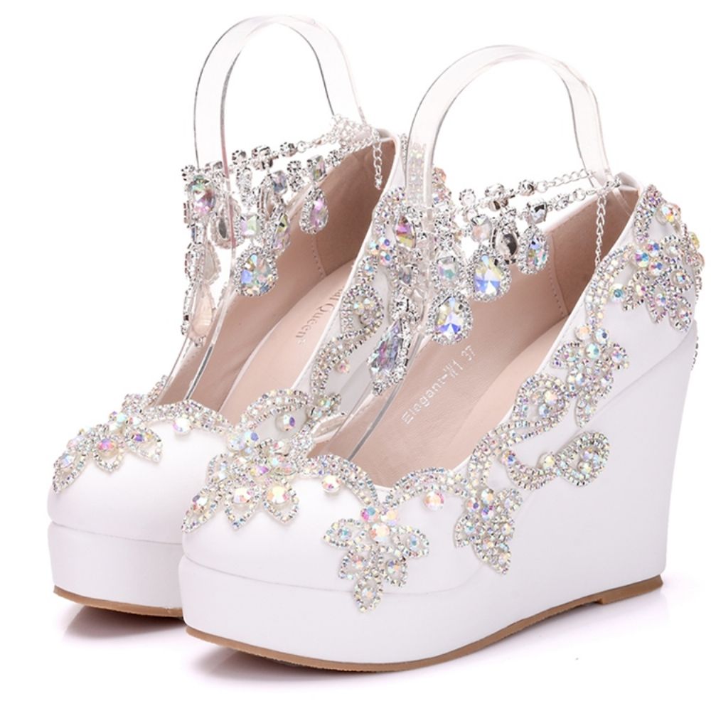 Strass Ketting Platform Sleehak Galaschoenen