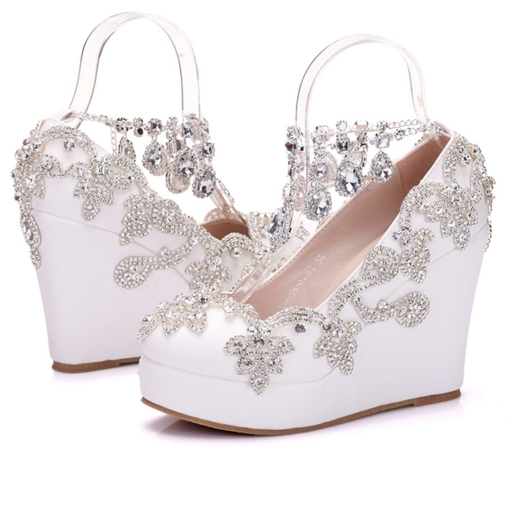 Strass Ketting Platform Sleehak Galaschoenen