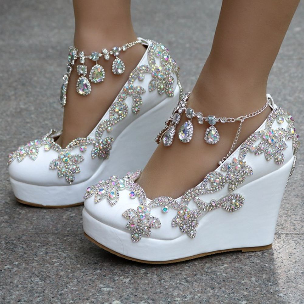 Strass Ketting Platform Sleehak Galaschoenen