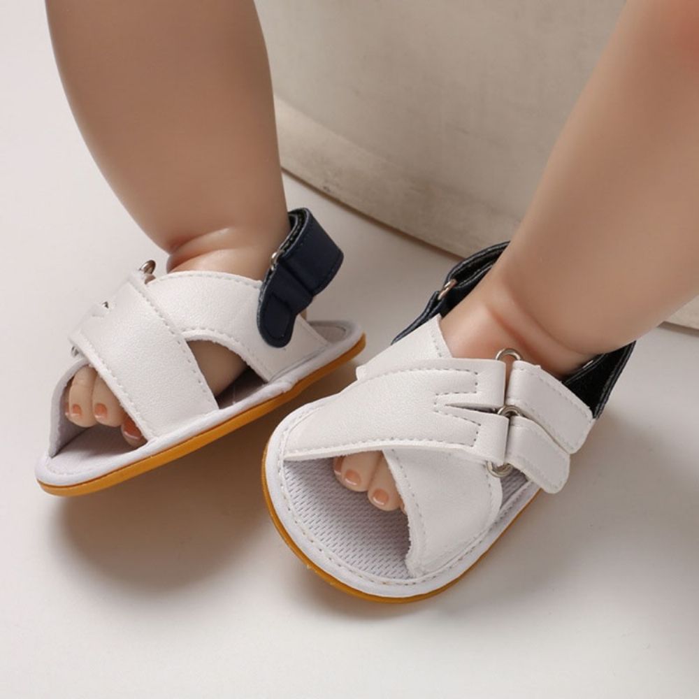 Kleurblok Klittenband Open Teen Babyschoenen