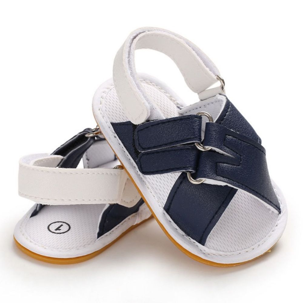 Kleurblok Klittenband Open Teen Babyschoenen