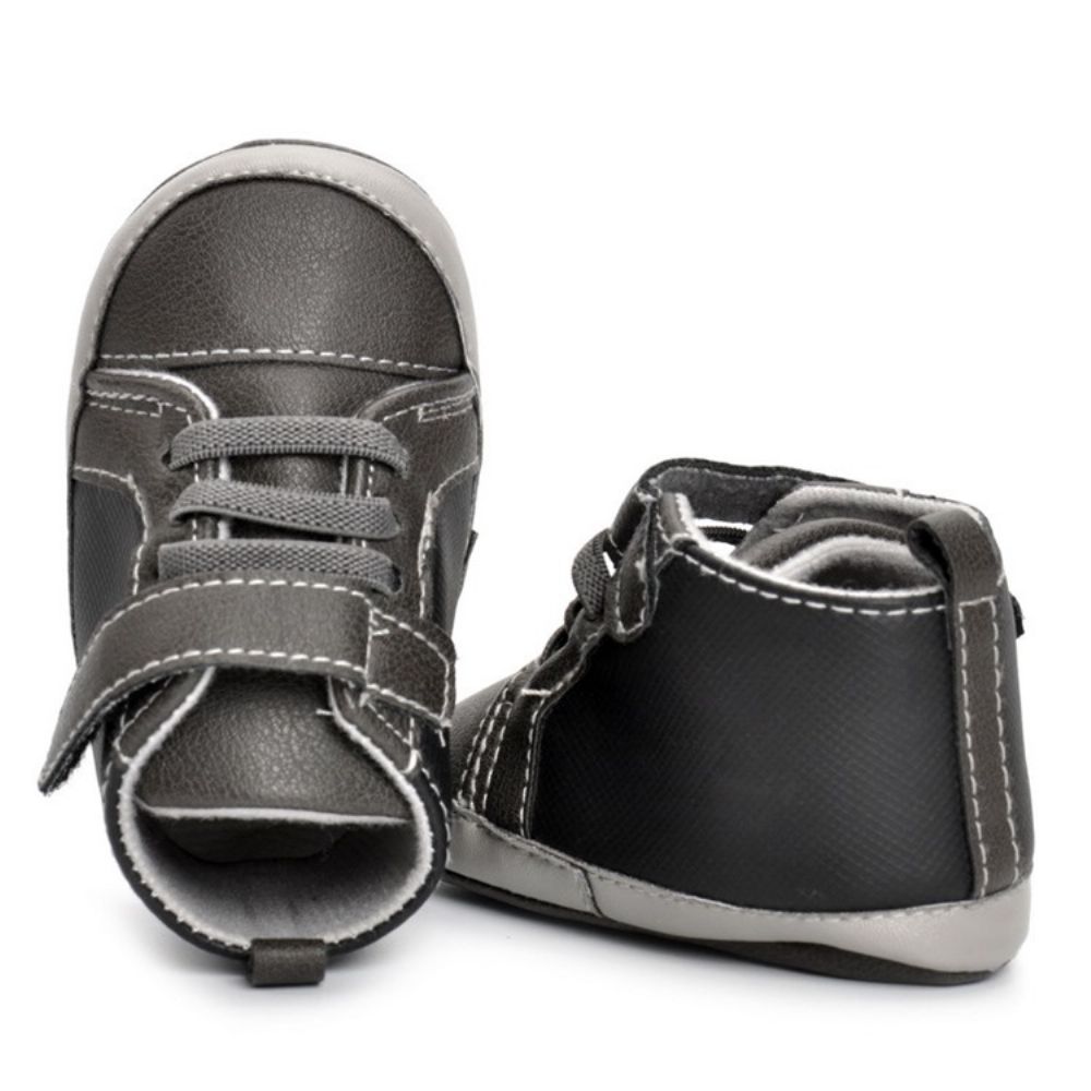 Pu Velcro Elastische Band Peuterschoenen