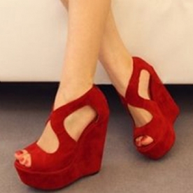 Peep Toe Platform Sleehak