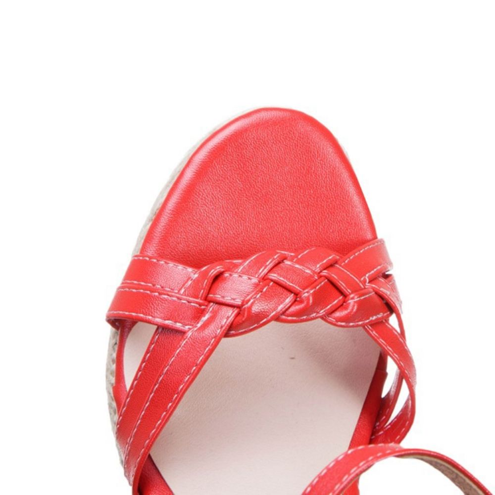 Sandalen Met Sleehak En Open Teen Gesp En Sleehak