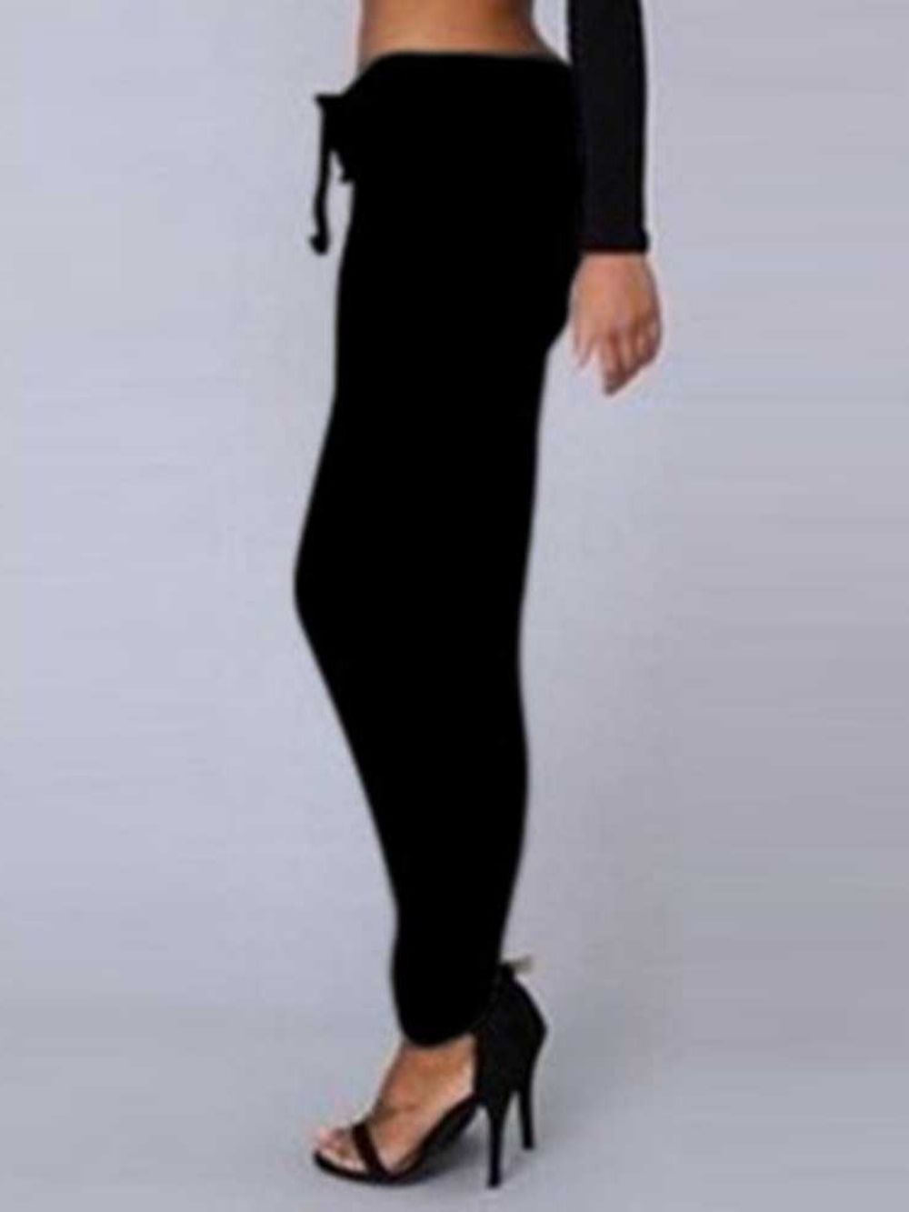 Cargobroeken Skinny Effen Pocket Potloodbroek Mid-Taille Casual Broek Dames