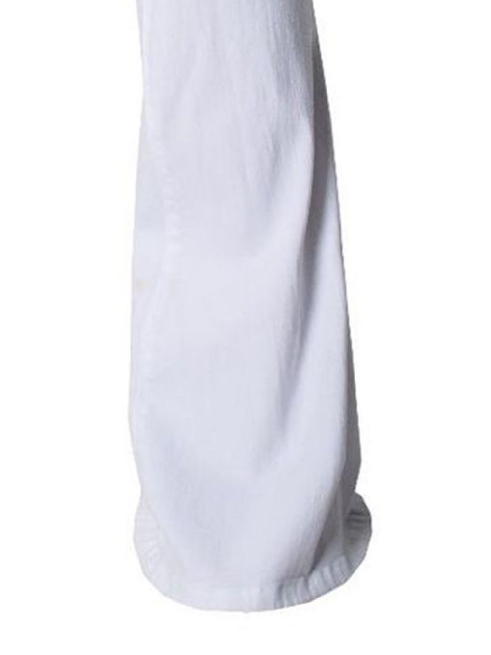 Effen Slanke Witte Casual Flare-Broek Met Knopen