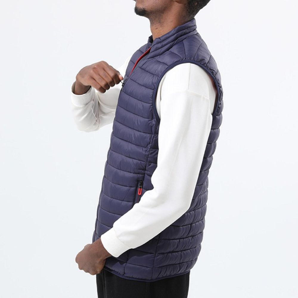 Zak Effen Opstaande Kraag Rits Casual Vest