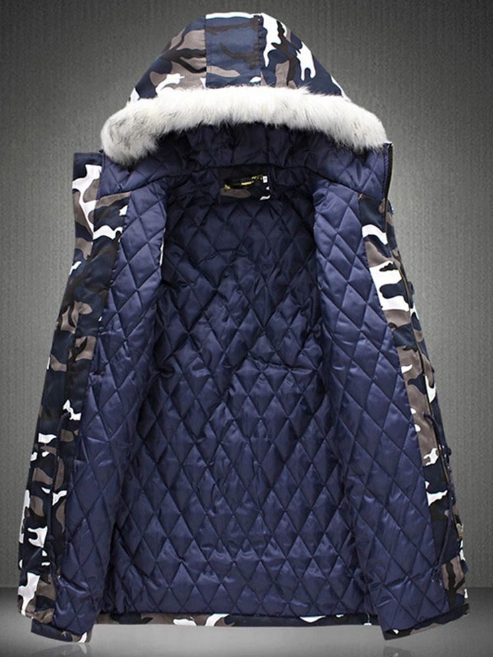 Zip Camouflage Dikkere Warme Winterjas Heren