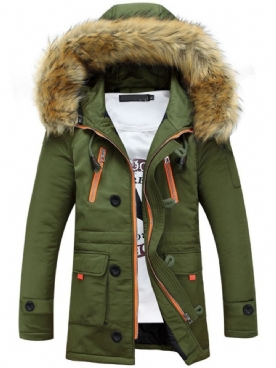 Zip Camouflage Dikkere Warme Winterjas Heren