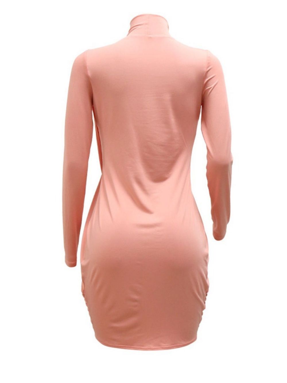 Opstaande Kraag Lange Mouw Asymmetrische Asymmetrische Lente Bodycon Jurk