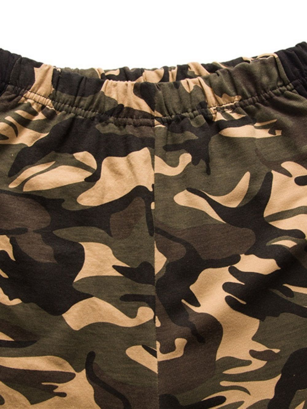 Camouflage Strandshort Met Rechte Zak Heren