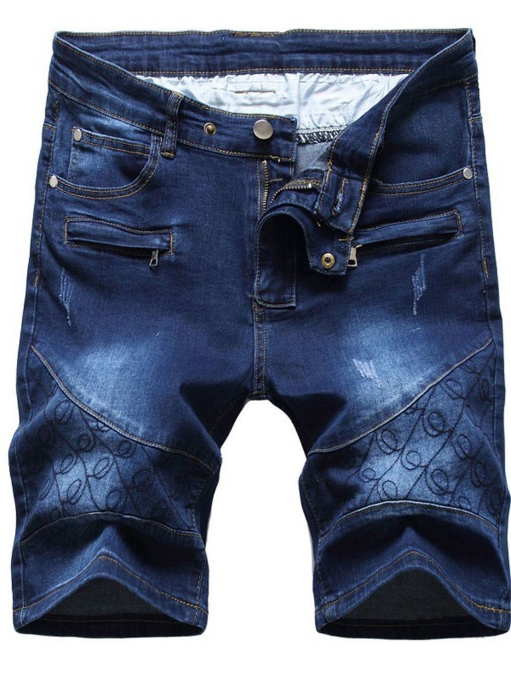 Casual Denim Shorts Heren Met Rechte Zak