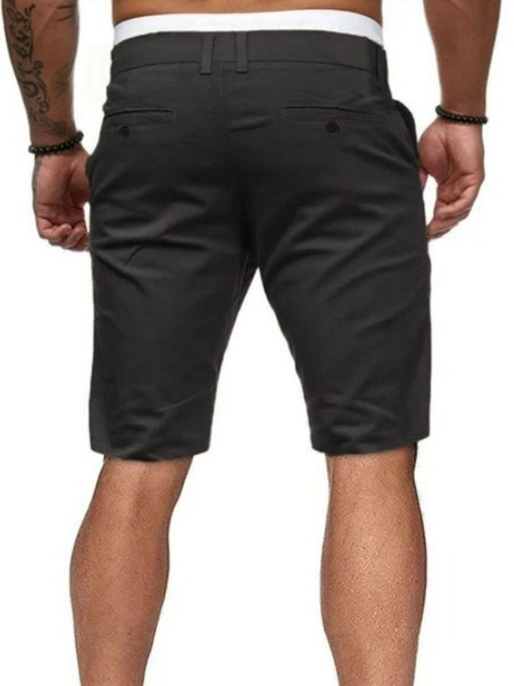 Casual Herenshort Met Rechte Effen Rits