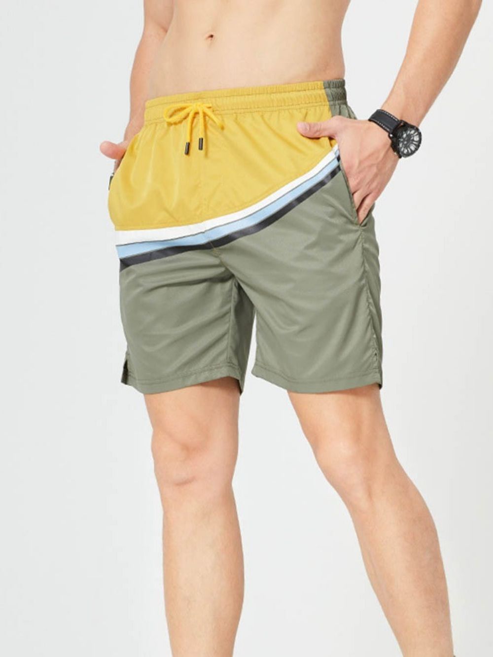 Casual Herenshort Met Rechte Zak En Veters