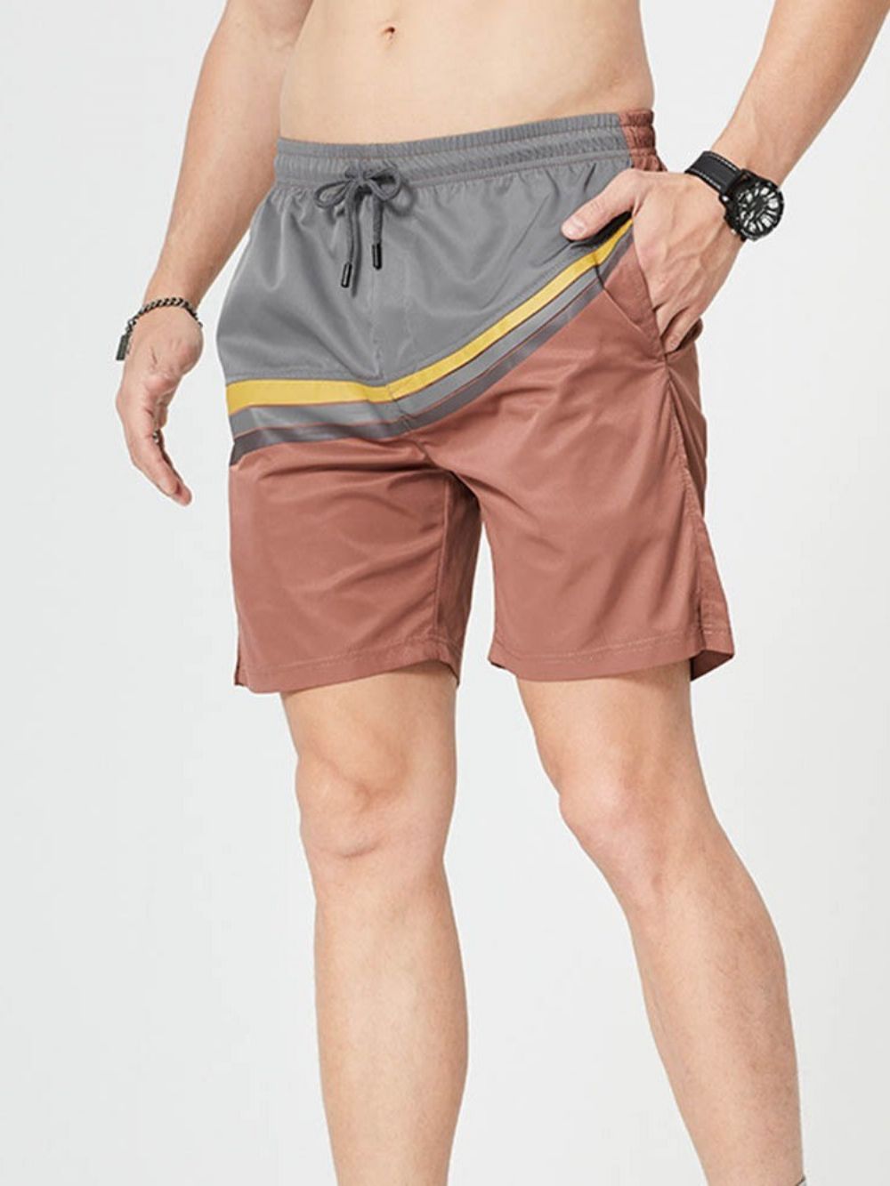 Casual Herenshort Met Rechte Zak En Veters