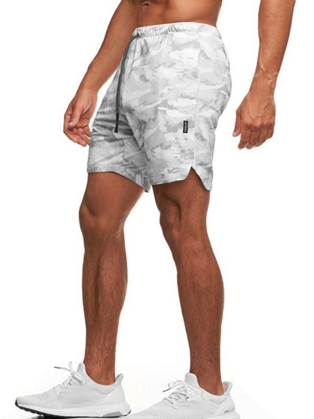 Casual Herenshort Met Smalle Taille En Camouflageprint