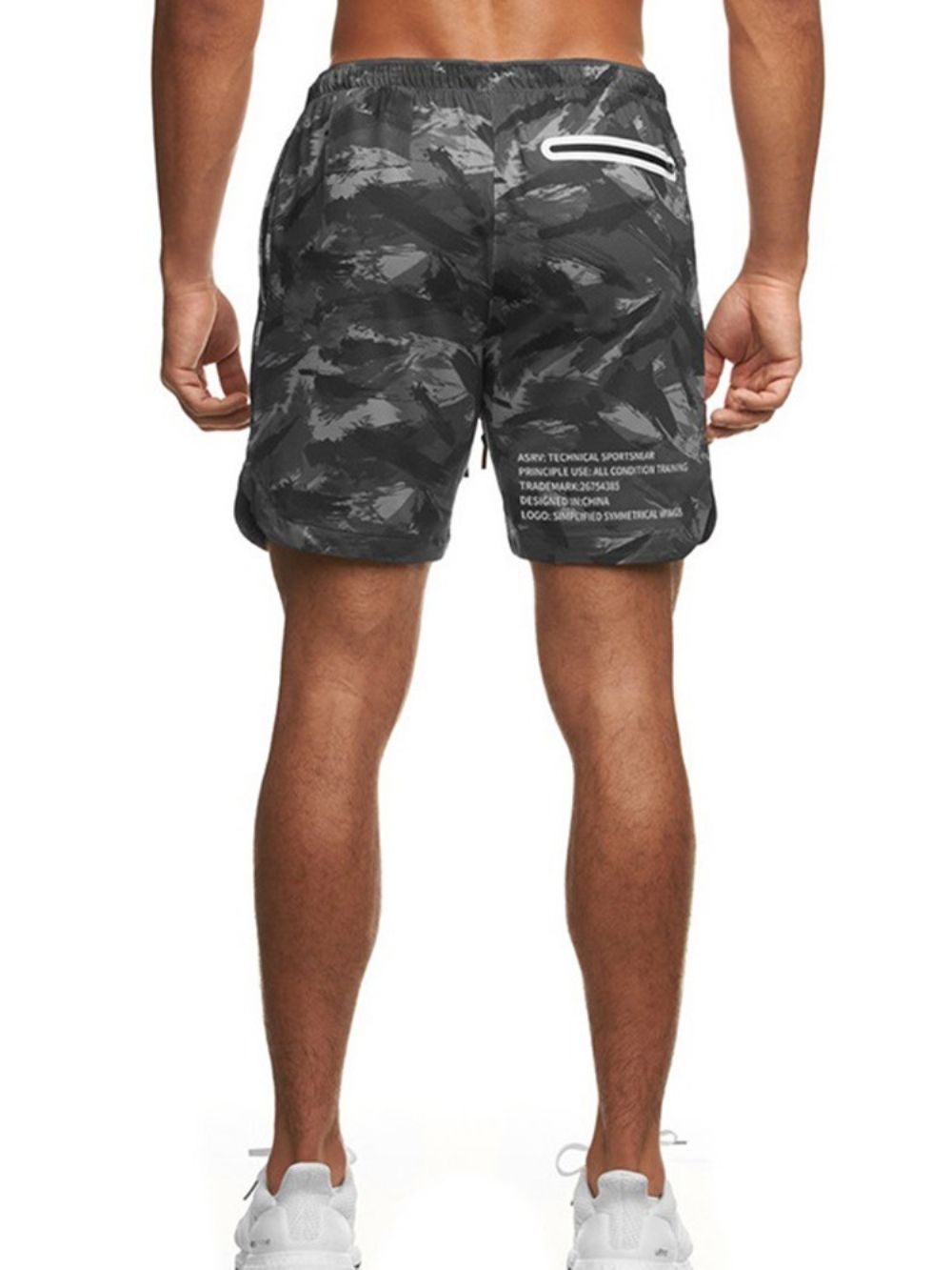 Casual Herenshort Met Smalle Taille En Camouflageprint