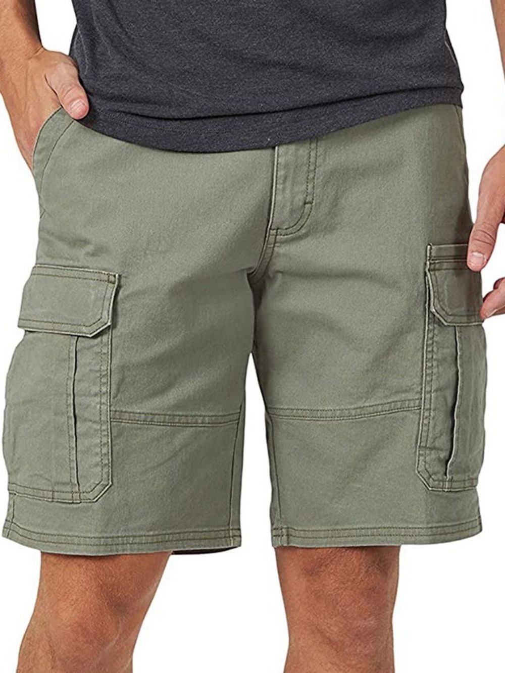 Casual Herenshorts Met Effen Rechte Zak