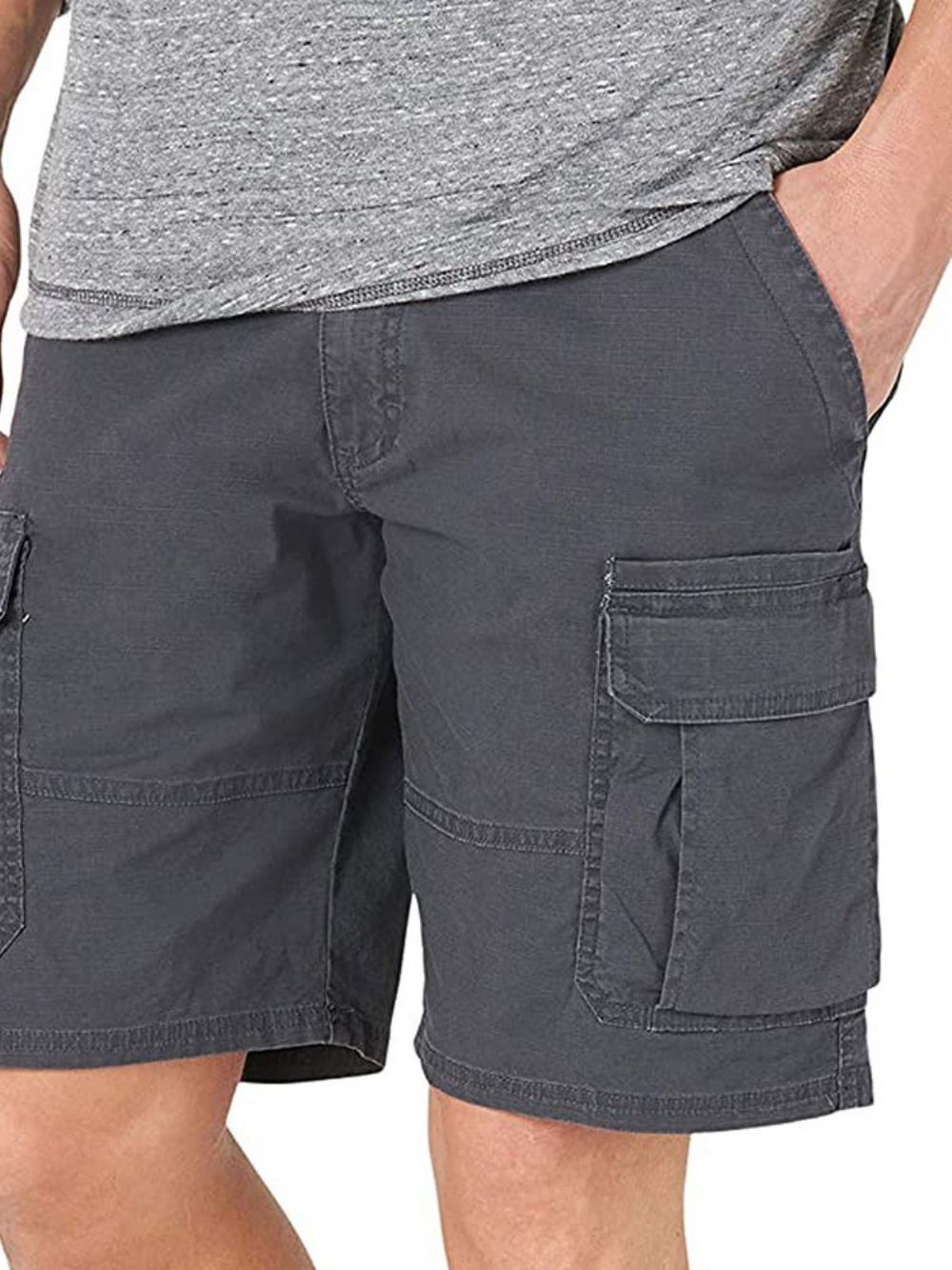 Casual Herenshorts Met Effen Rechte Zak