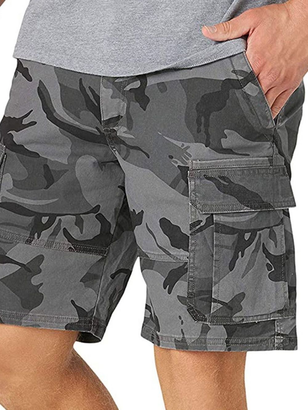 Casual Herenshorts Met Effen Rechte Zak