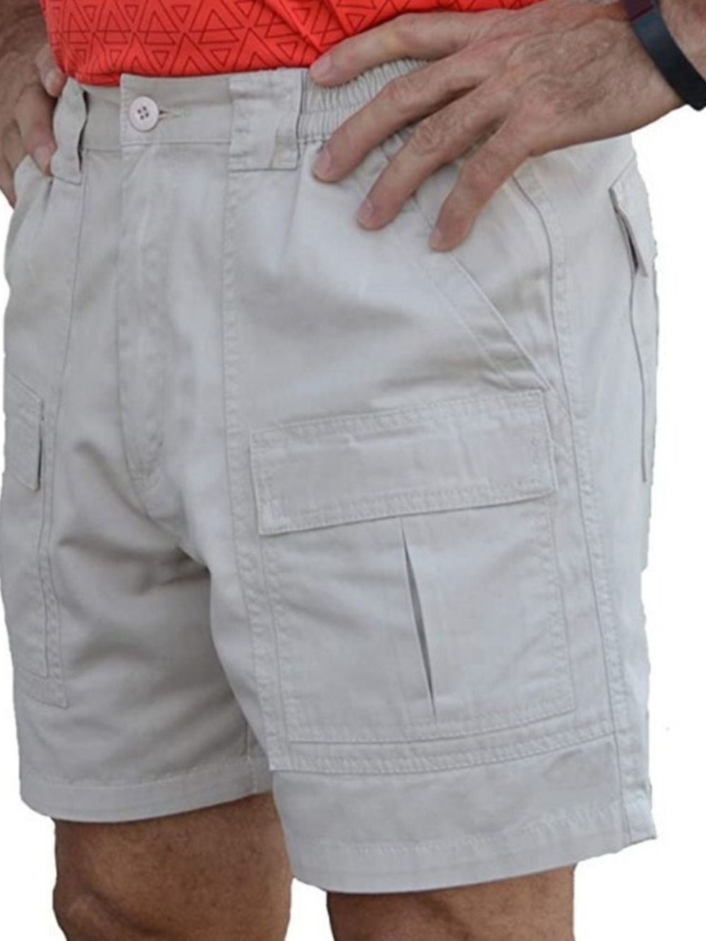 Casual Herenshorts Met Rechte Zak En Effen Rits