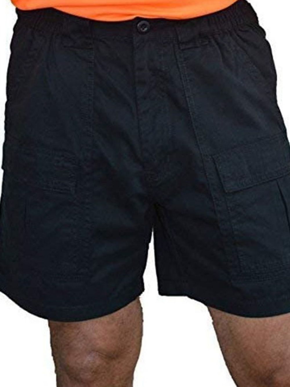 Casual Herenshorts Met Rechte Zak En Effen Rits