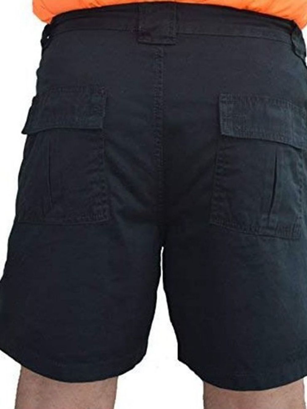 Casual Herenshorts Met Rechte Zak En Effen Rits