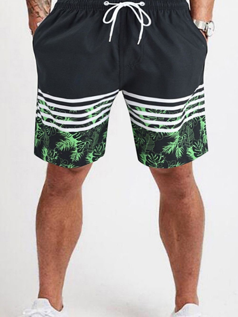 Casual Herenshorts Met Veters En Halfhoge Taille