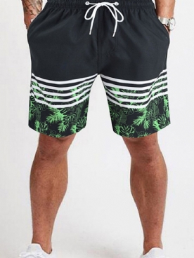 Casual Herenshorts Met Veters En Halfhoge Taille