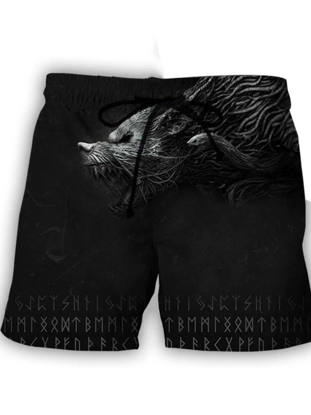 Halfhoge Tailleshort Met Rechte Veters En Print Heren