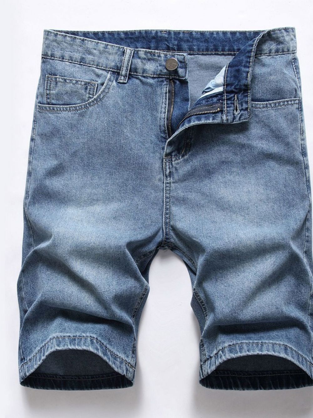 Rechte Denim Short Heren