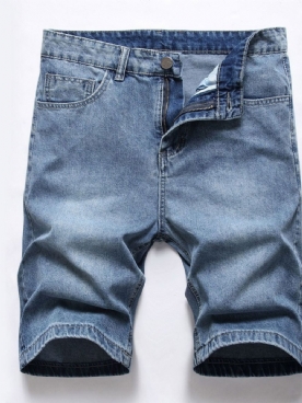 Rechte Denim Short Heren