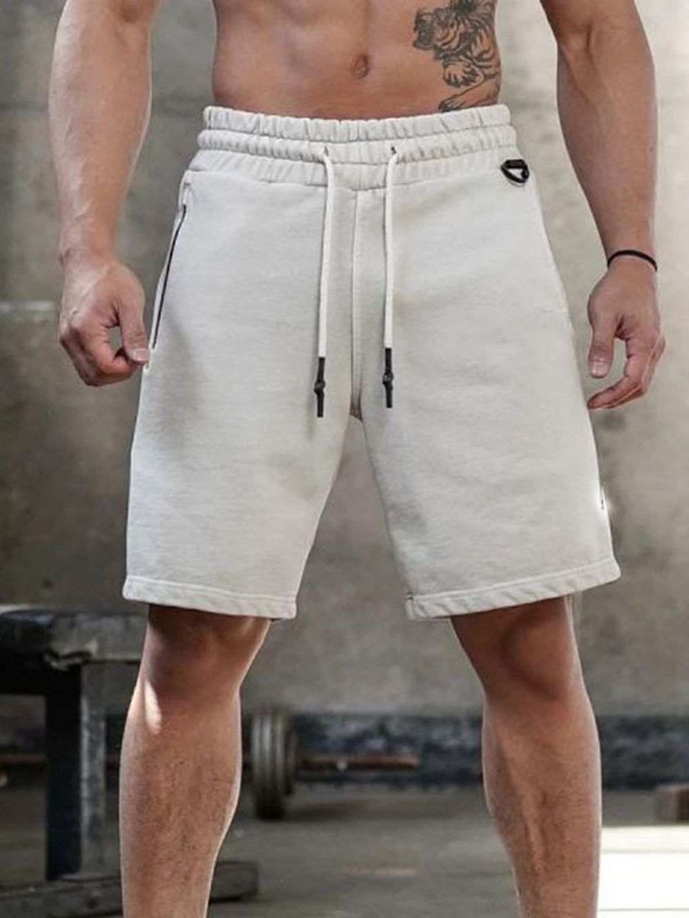 Rechte Effen Casual Herenshort Met Veters