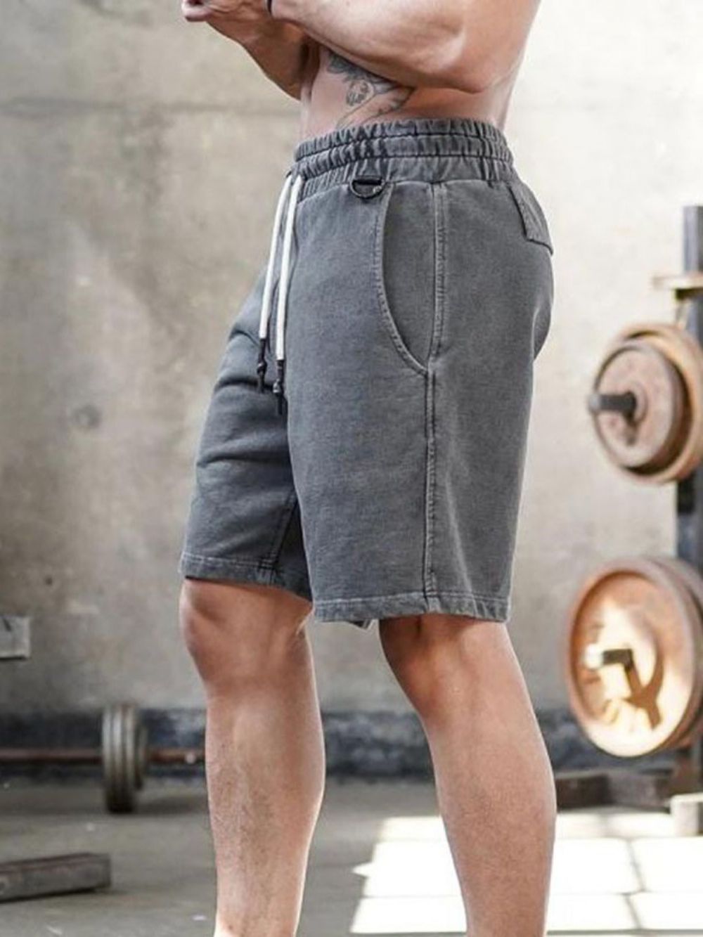 Rechte Effen Casual Herenshort Met Veters