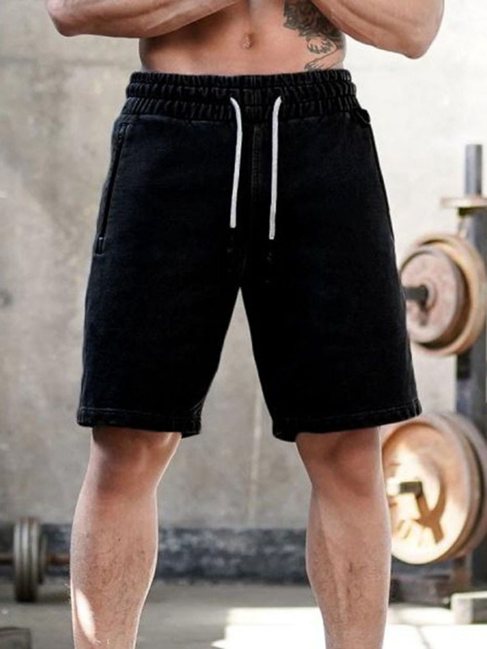 Rechte Effen Casual Herenshort Met Veters