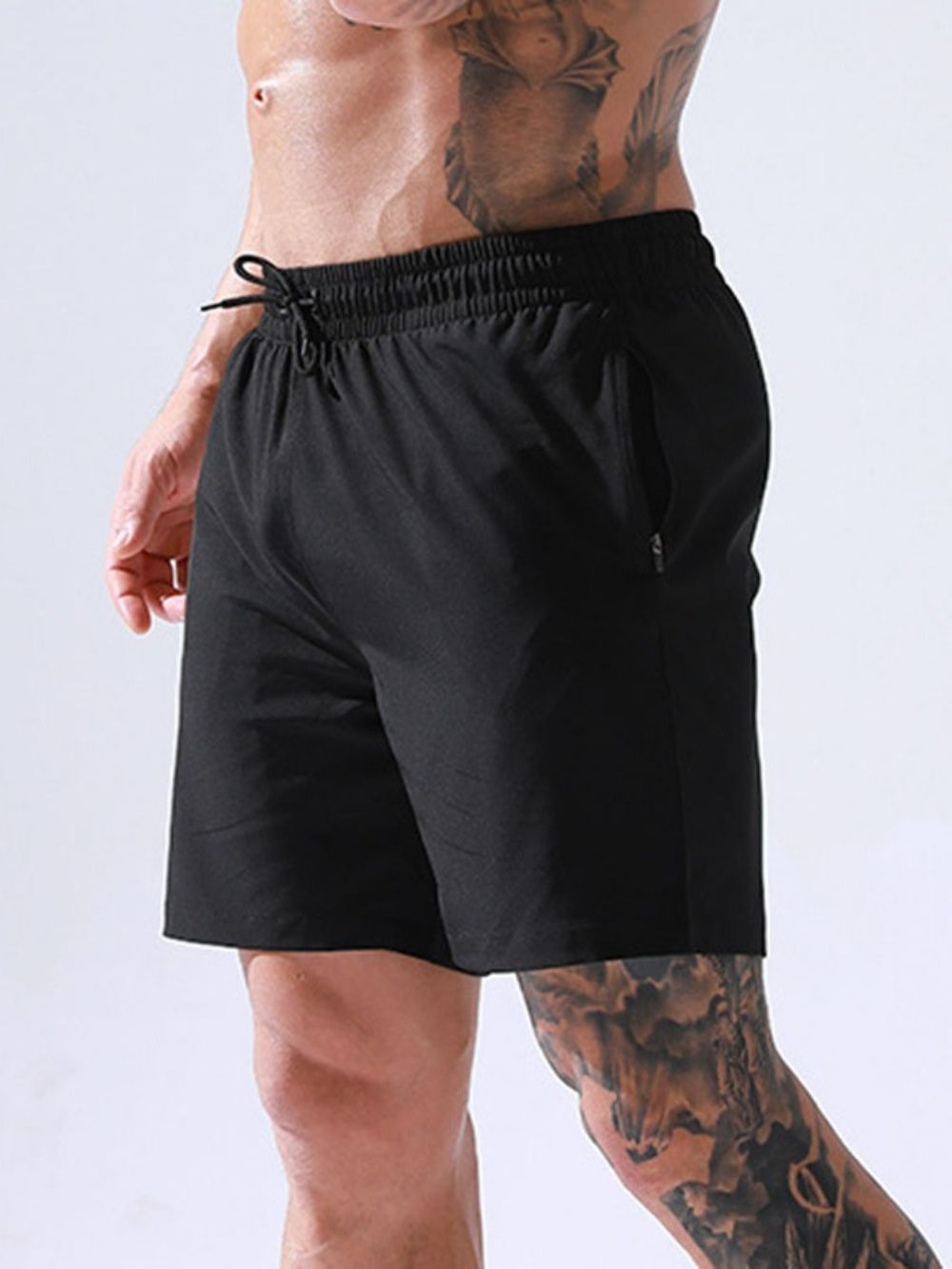 Rechte Effen Casual Herenshort Met Veters