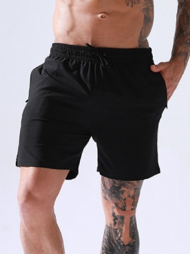 Rechte Effen Casual Herenshort Met Veters