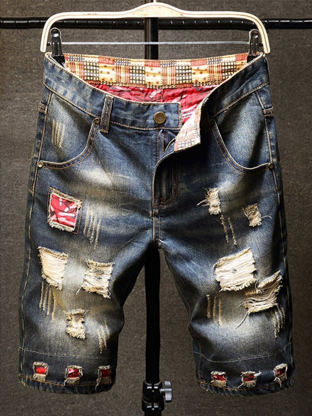 Rechte Europese Jeans Met Rits Heren