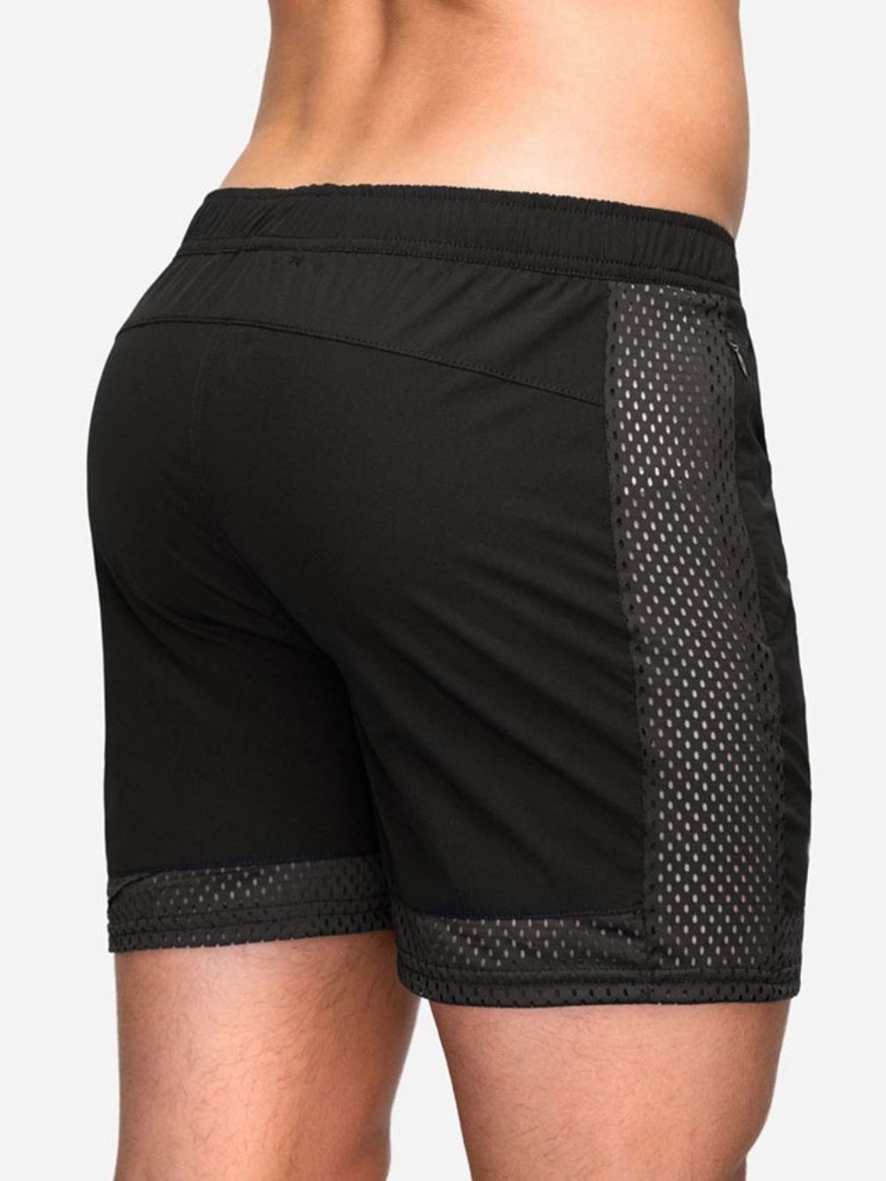 Slanke Effen Casual Herenshort Met Lage Taille En Veters