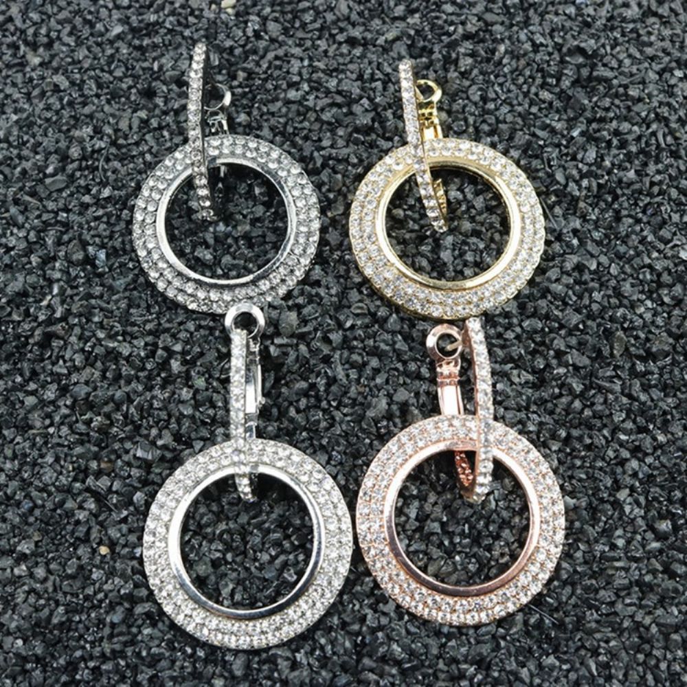 Bruiloft Legering Diamante Gift Dames Oorbellen