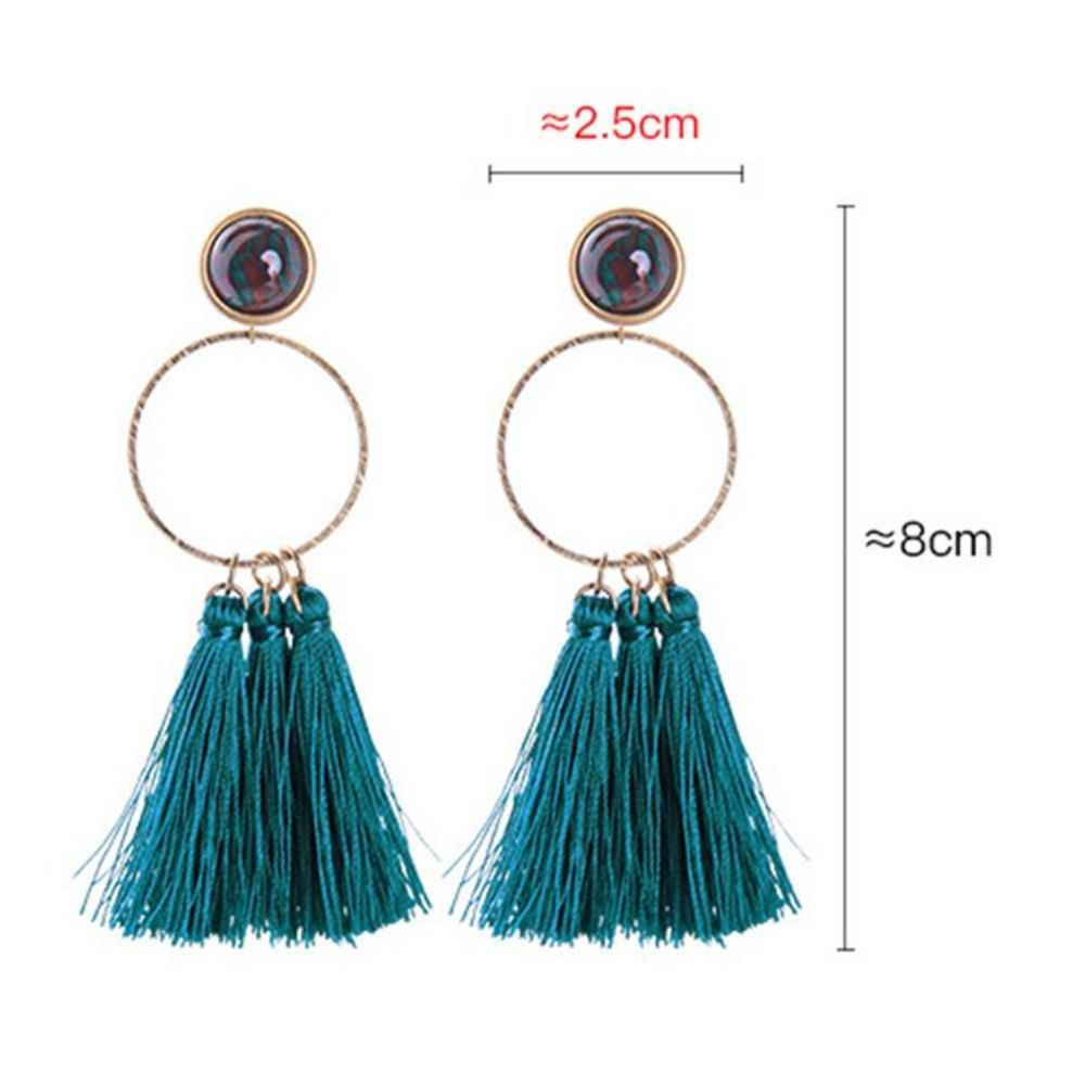 Peacock Blue Alloy Prom Oorbellen