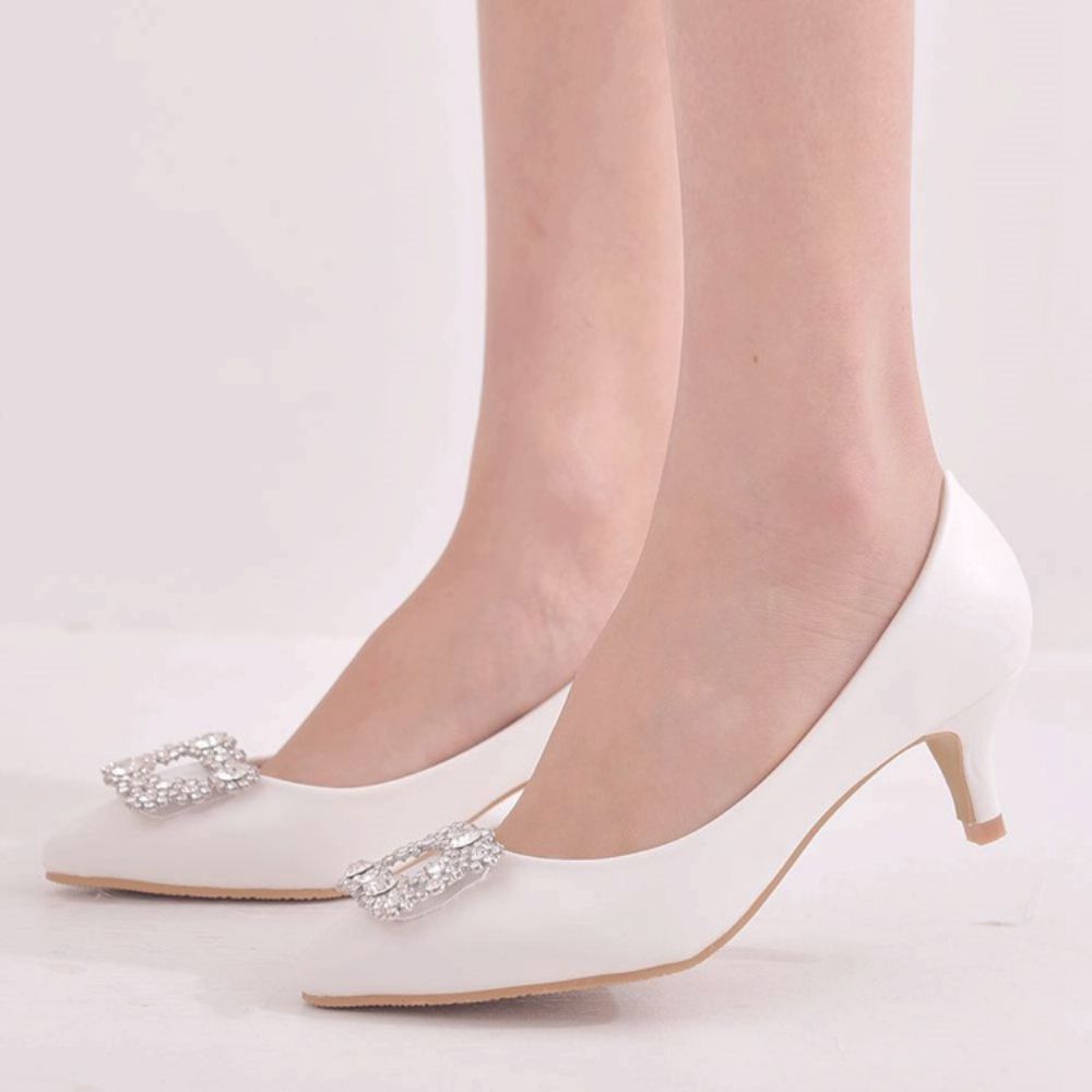 Puntige Teen Stiletto Heel Slip-On Professionele Dunne Damesschoenen