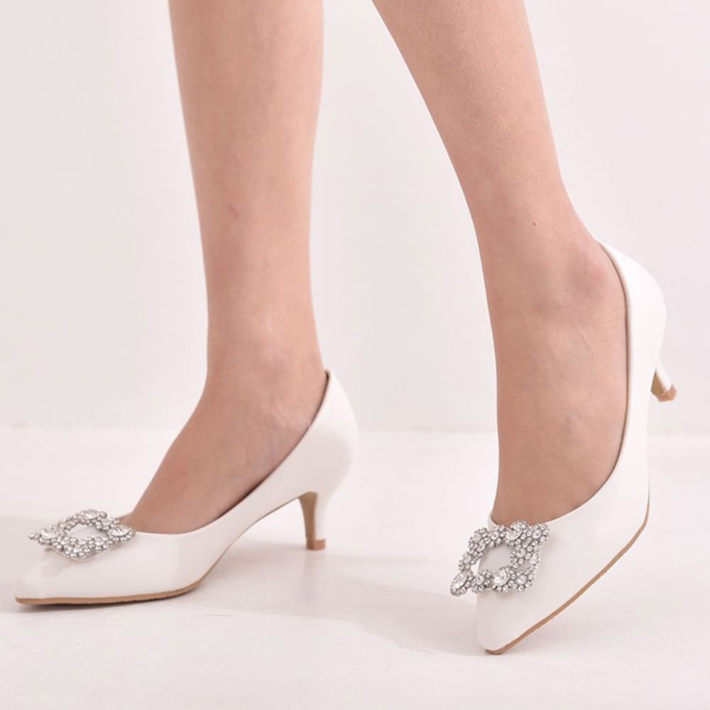 Puntige Teen Stiletto Heel Slip-On Professionele Dunne Damesschoenen