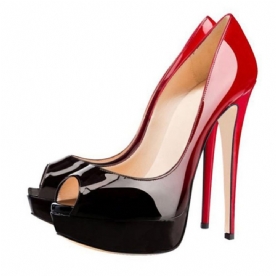 Stiletto Heel Peep Toe Platform Pumps Dames