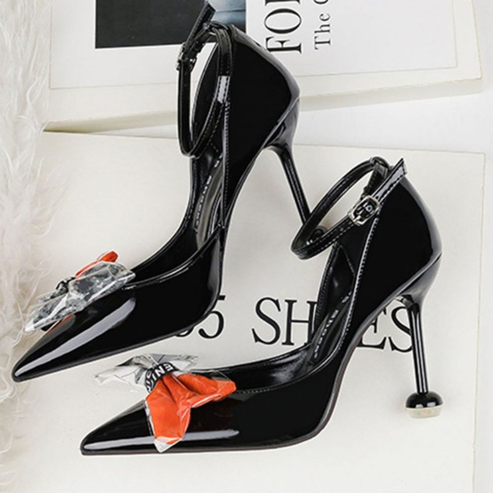 Strik Stiletto Heel Spitse Teen Dames Pumps Kleurblok